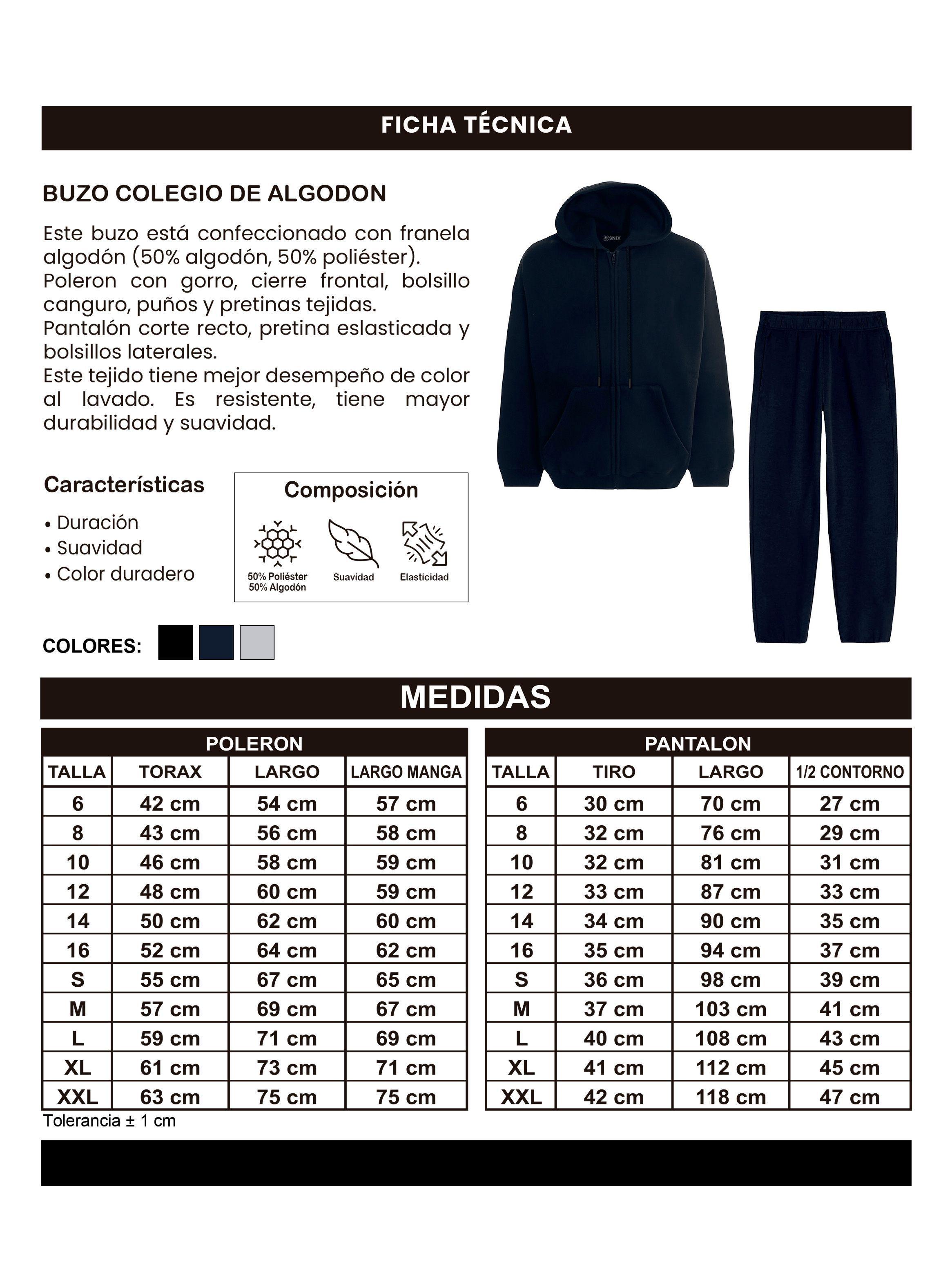 Conjunto Buzo De Colegio En Algodon Infantil Snix-3