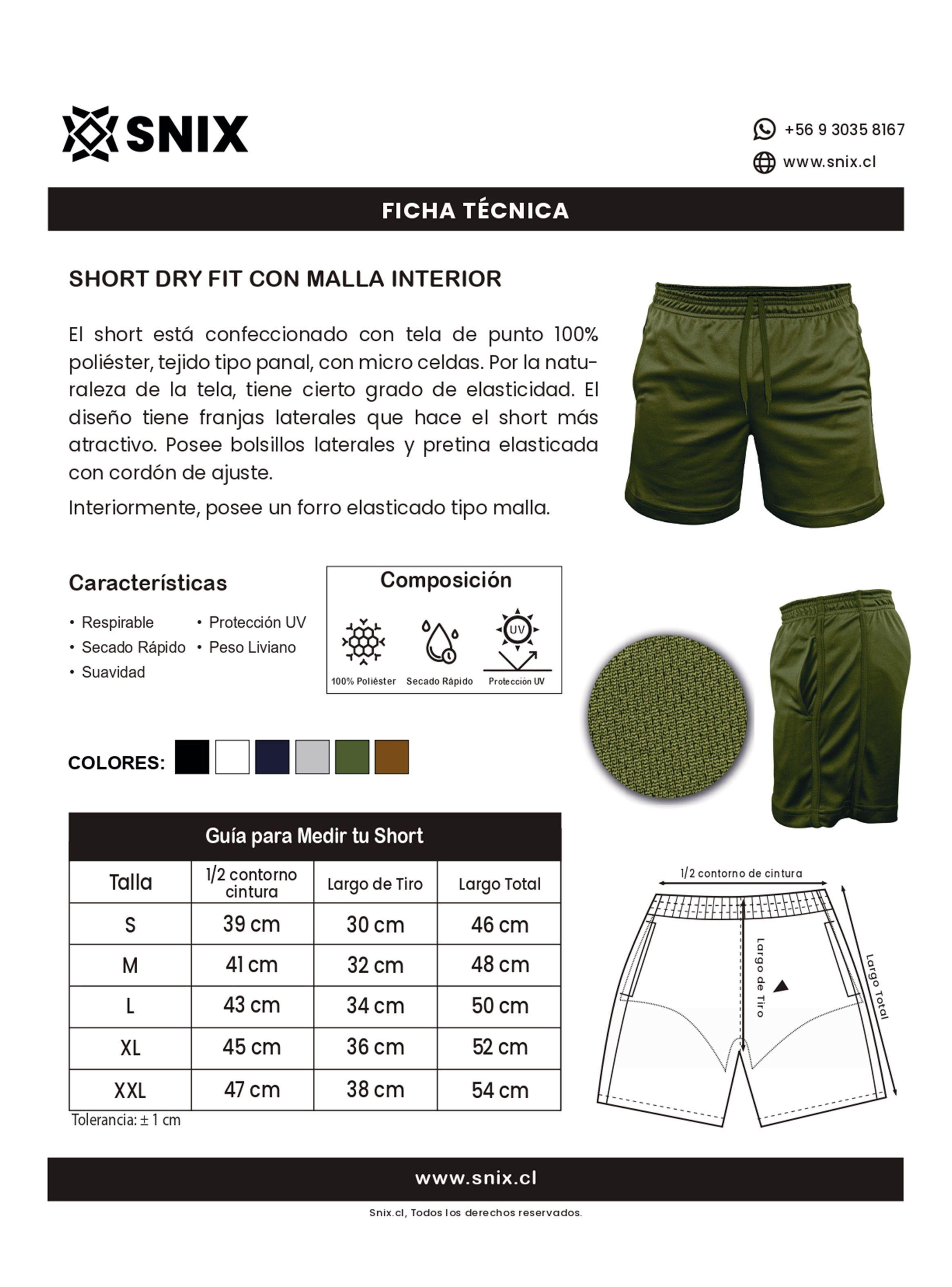 Short Dry Fit con Malla Snix-3