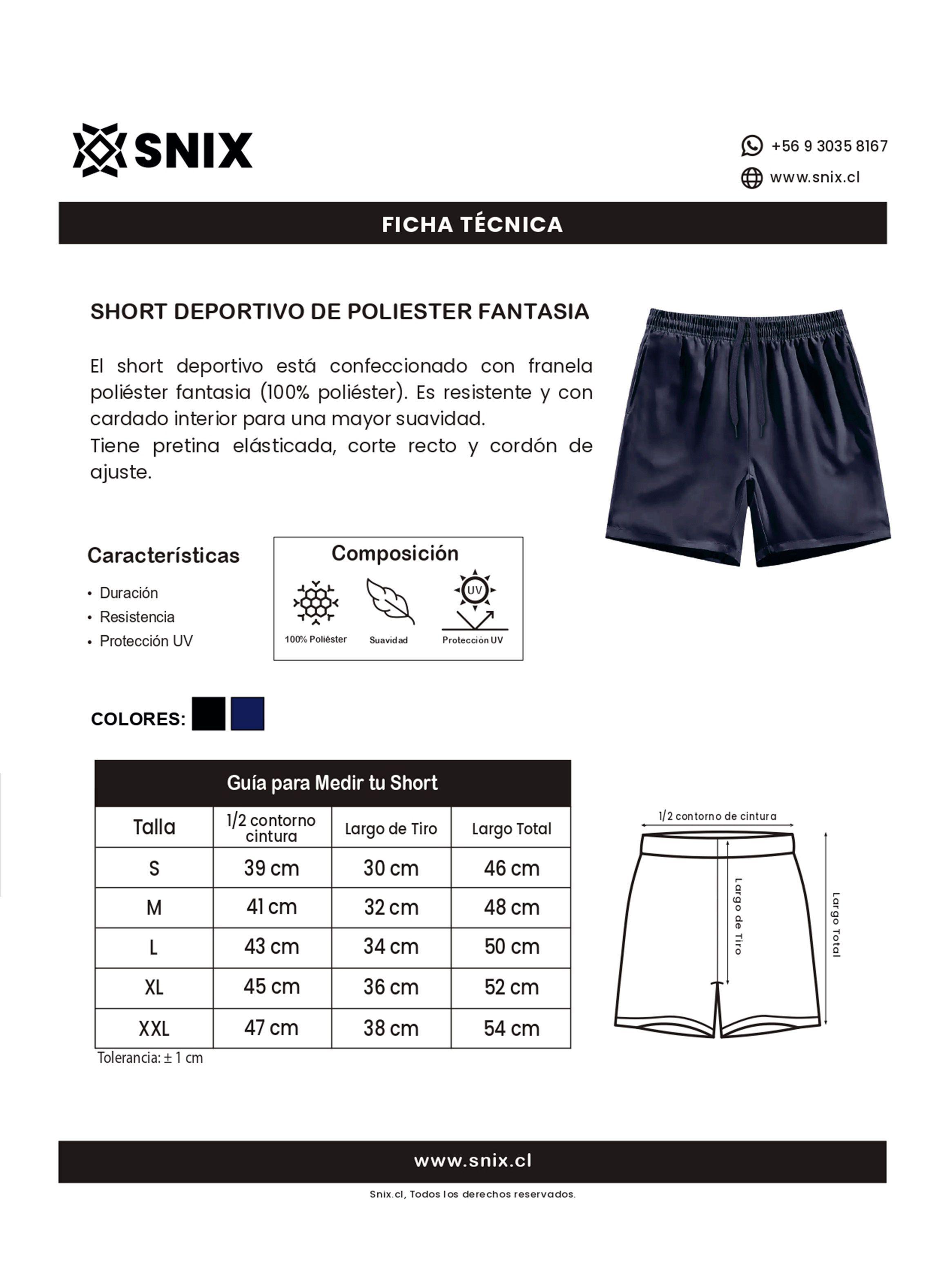 Short Deportivo Tela Fantasia Snix-2