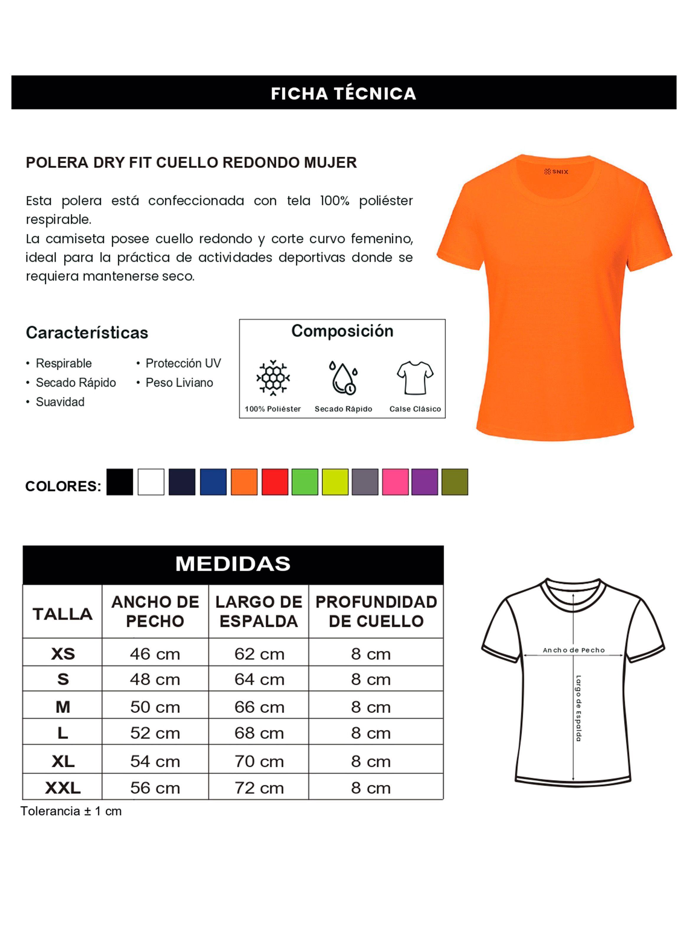 Polera Dry Fit Manga Corta Femenina Snix-2