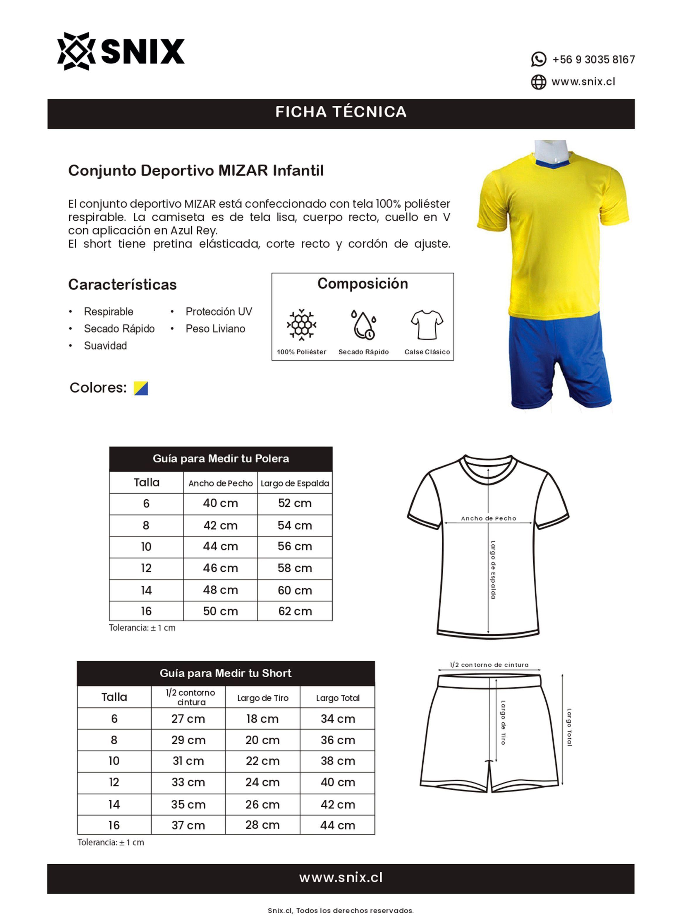 Uniforme de Fútbol Mizar Infantil Snix-3