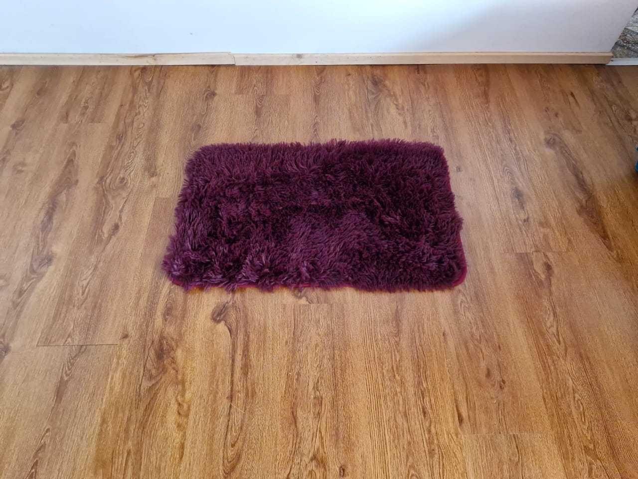 ALFOMBRA PELUDAS SHAGGY 50CMX80CM BURDEO OSCURO-2