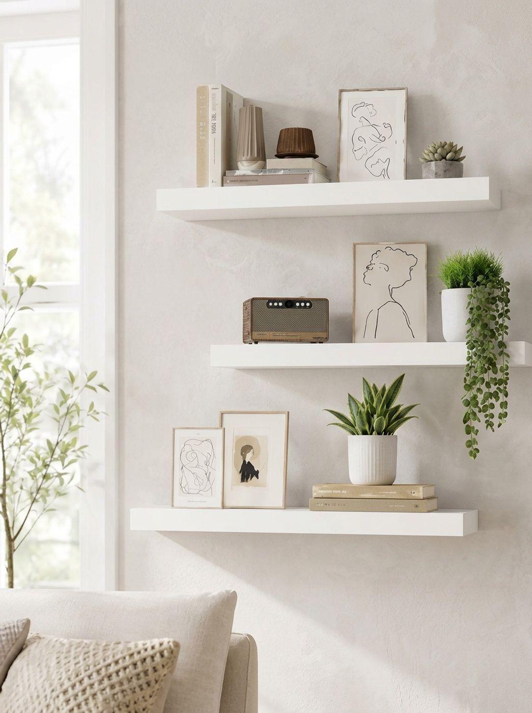 Repisas Flotantes Para Pared 40x15cm Moderno y Minimalista-2
