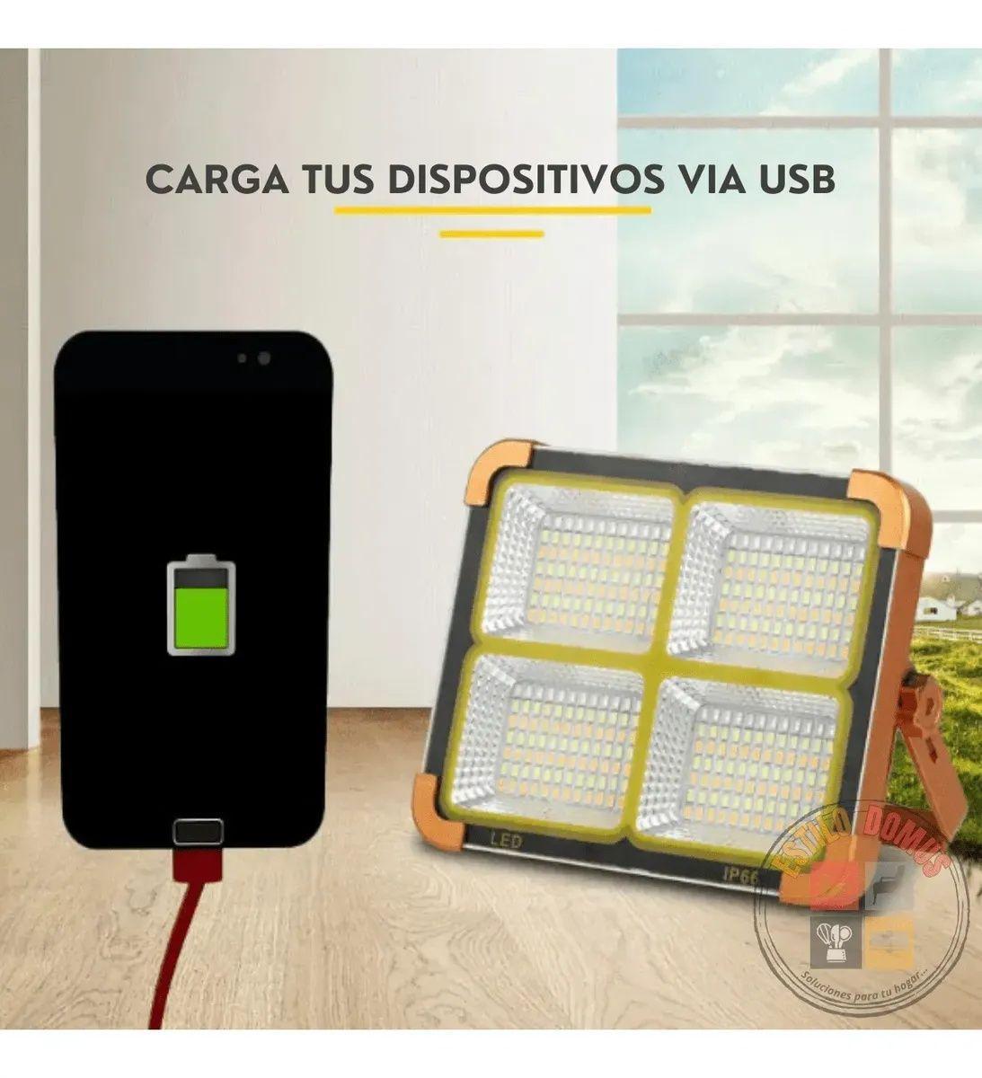Foco LED Solar Emergencias con Power Bank-2