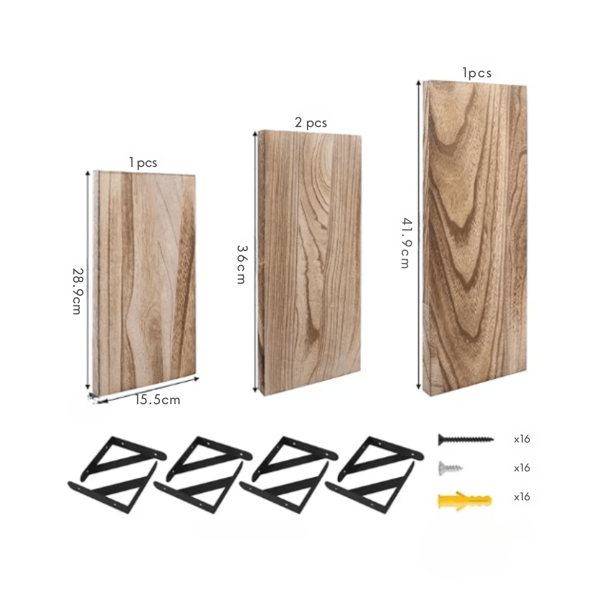 Set de Repisas de Madera y Fierro - Estilo Moderno e Industrial-3