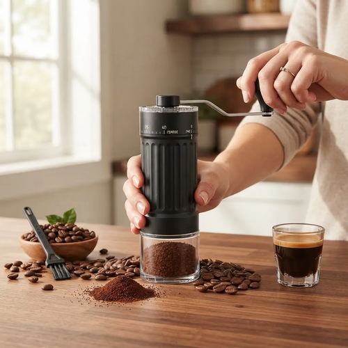 Molinillo de Café Manual con 40 Niveles de Molienda – Muelas Cónicas de Cerámica-3