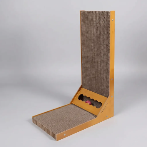 Rascador para Gatos en L 90cm con Juguete-4