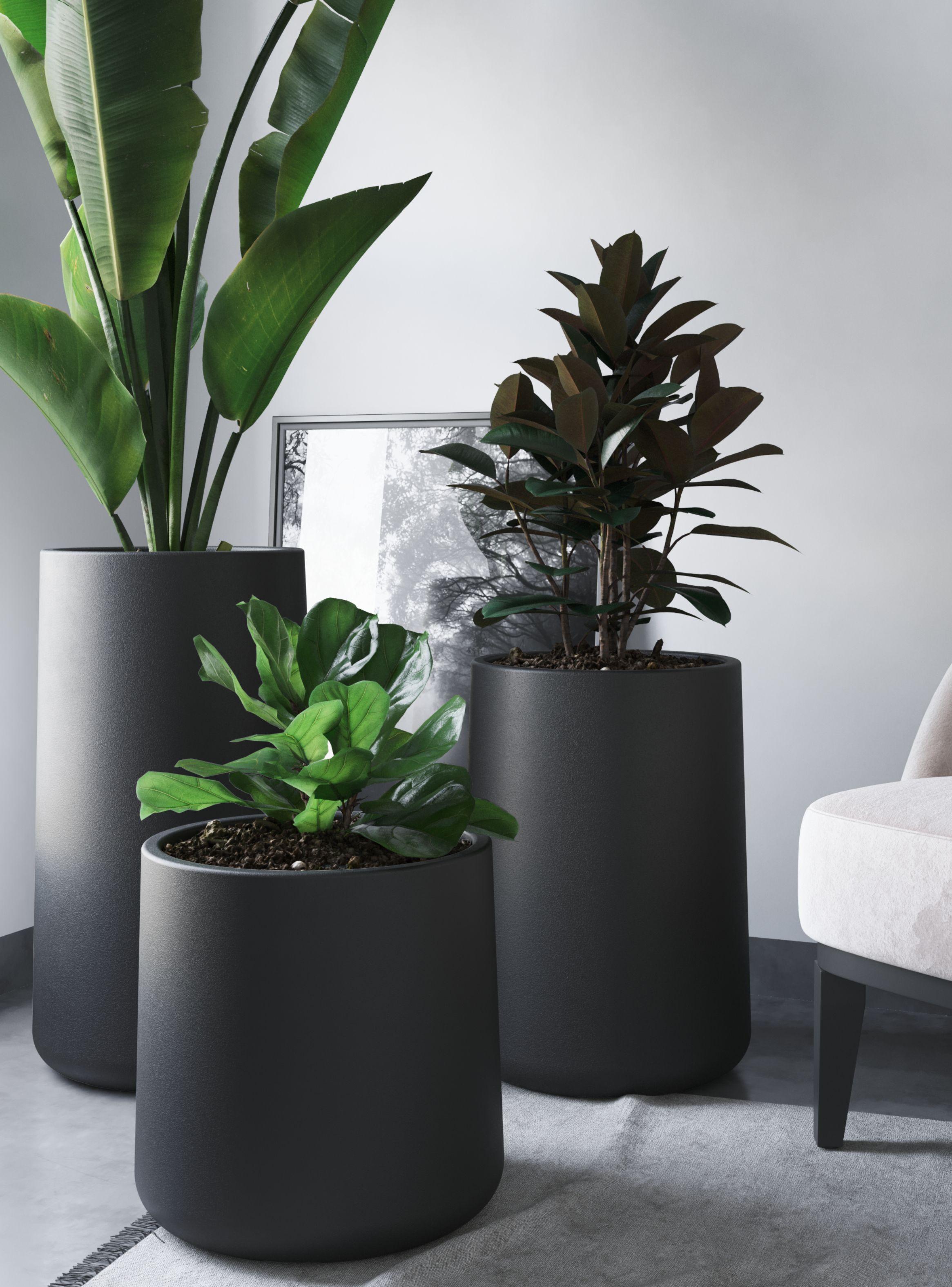 Macetero De Plástico Amalfi Modelo Gota 40x40 Cm Y 43 Litros-3