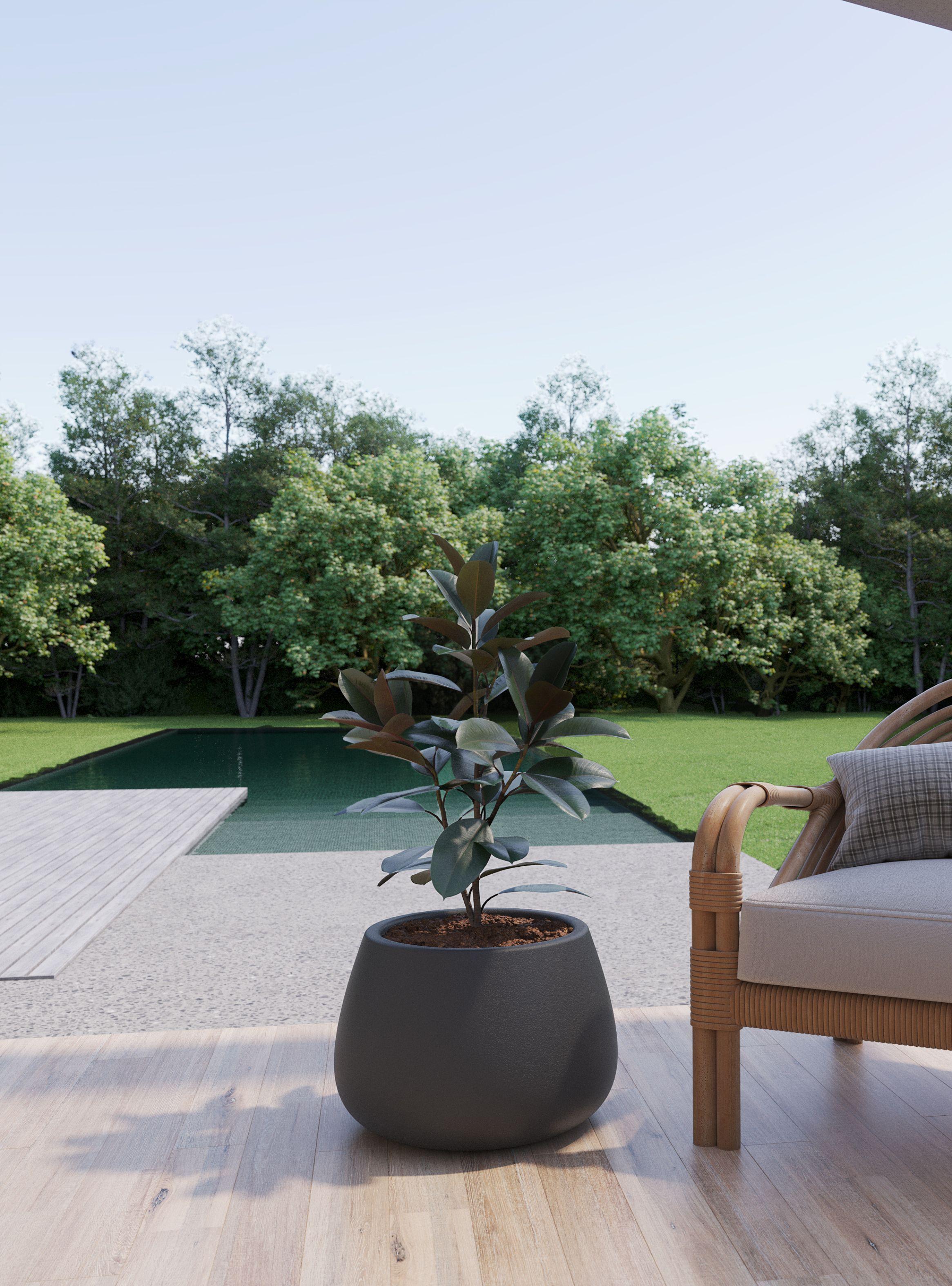 Macetero De Plástico Amalfi Modelo Batea 35x50 Cm Y 53 Litros-1