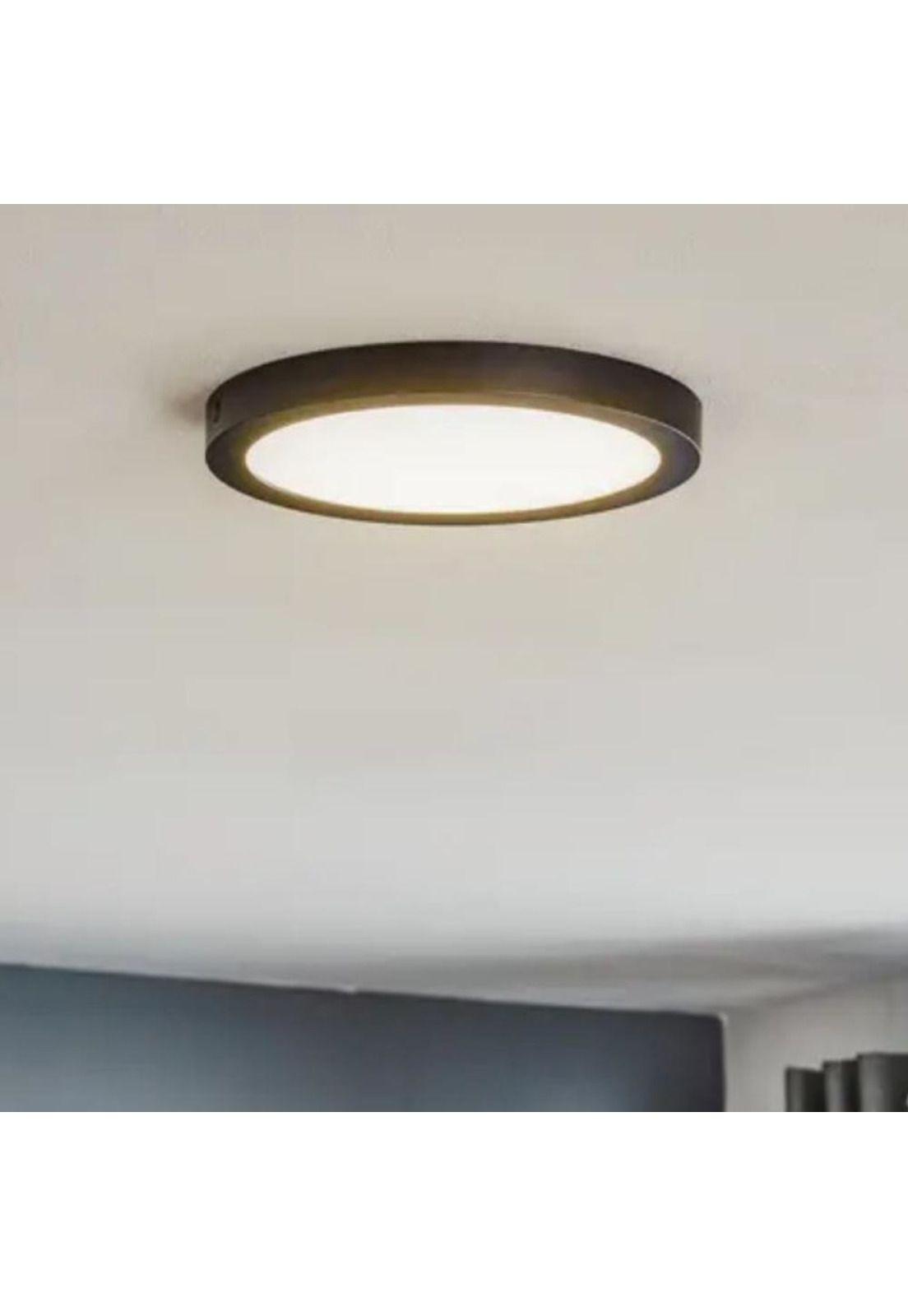 PLAFON PANEL LED 12W NEGRO REDONDO 3000K-2