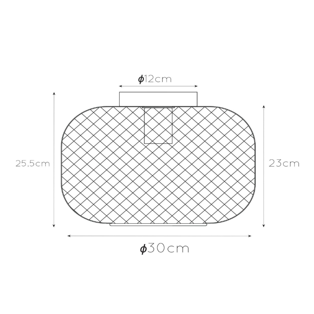 Plafon Mesh Negro Ø30-1xE27-2