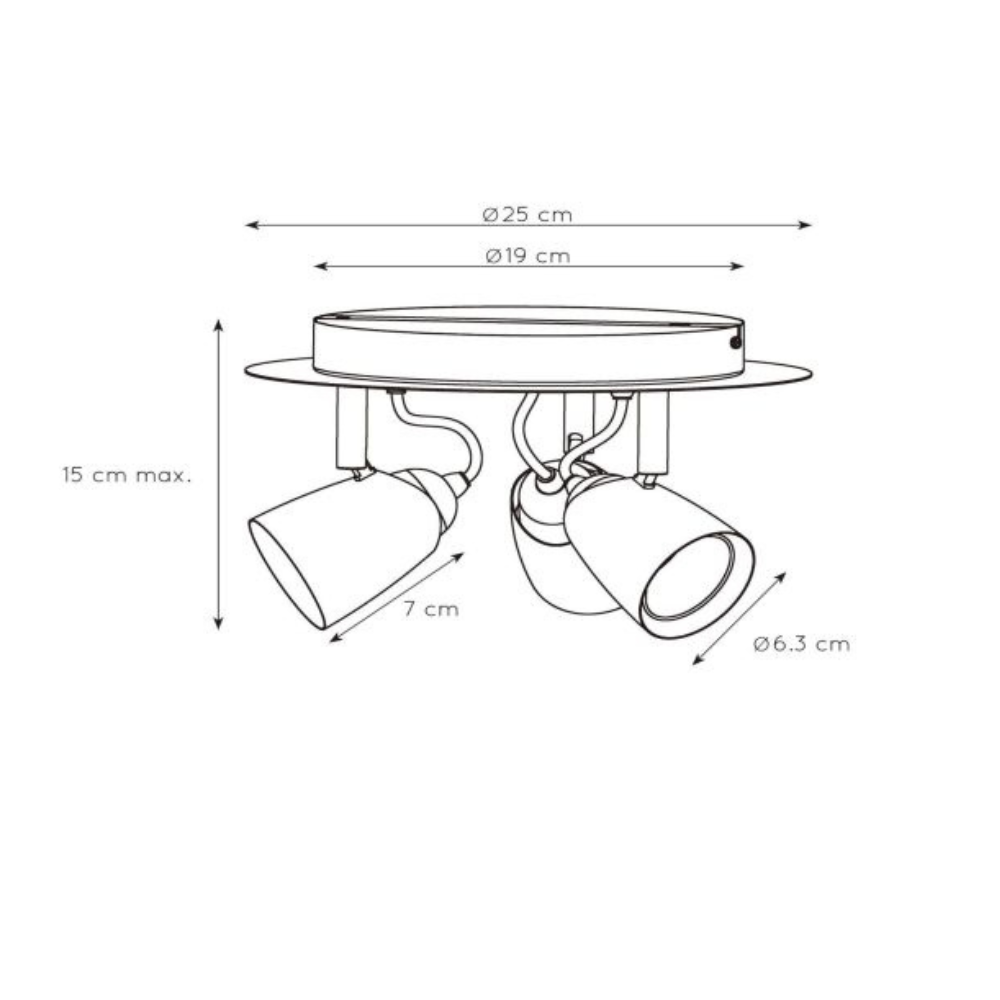 Plafon Ride 3XGU10-3