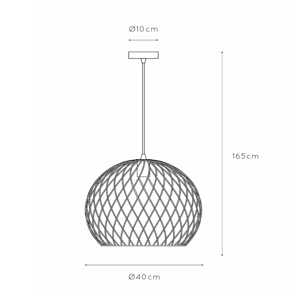LAMPRA COLGANTE DANZA  Ø40 1XE27-3
