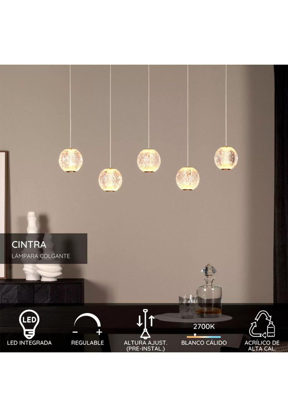 LAMPARA COLGANTE CINTRA LED 5X4,7W 2700K-3