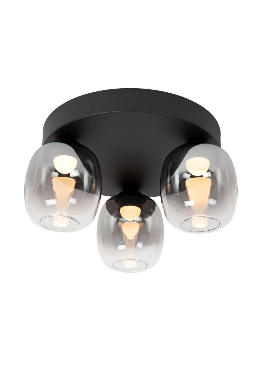 LAMPARA DE TECHO TAMINO NEGRO 3 LUCES LED 3000K-0