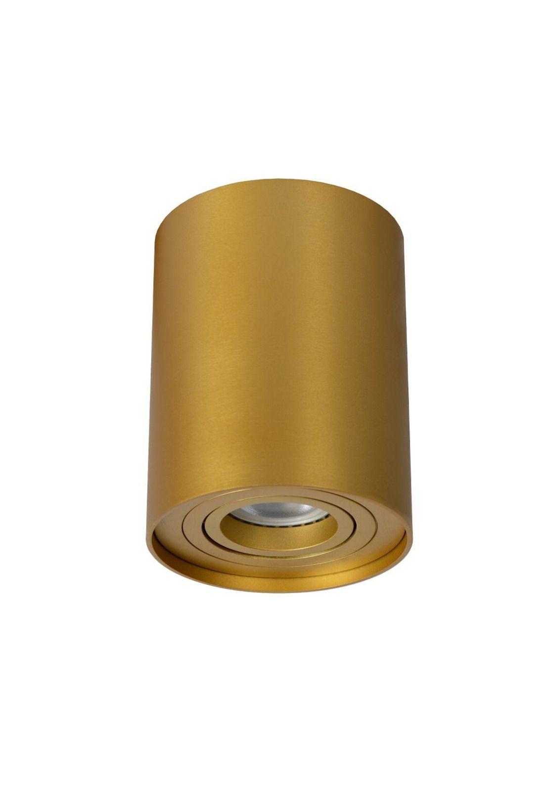 FOCO CILINDRO SOBREPUESTO TUBE DORADO Ø9,6cm 1XGU10-2