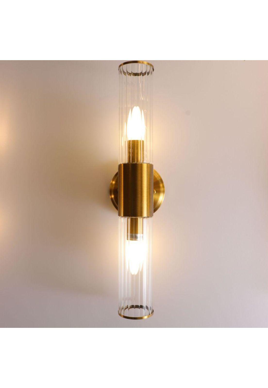 APLIQUE METAL DORADO 2 LUCES OZZKI-2