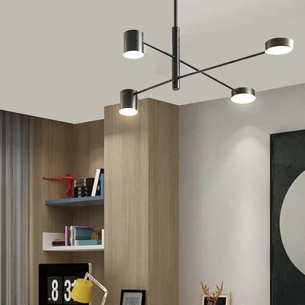 Lámpara Colgante Harpes Negro 4 Luces-2