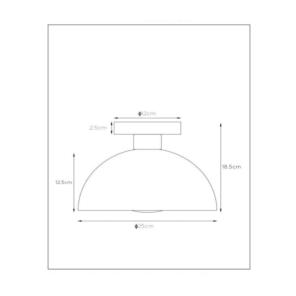 Lámpara de Techo Siemon Negro 1xE27-2