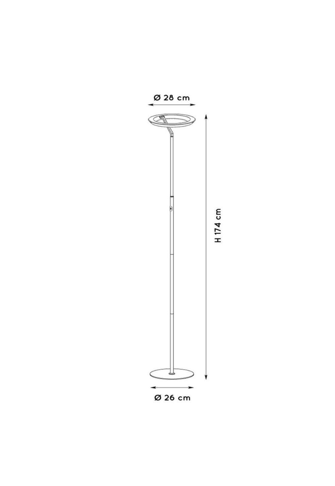 LAMPARA DE PIE CELEST NEGRO Ø28cm LED 21W 2700K-4