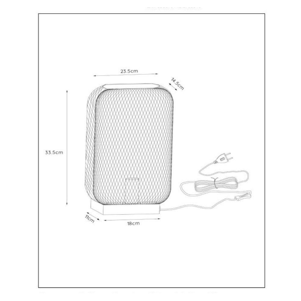 Lámpara de Mesa Mesh Negro I 1xE27-2