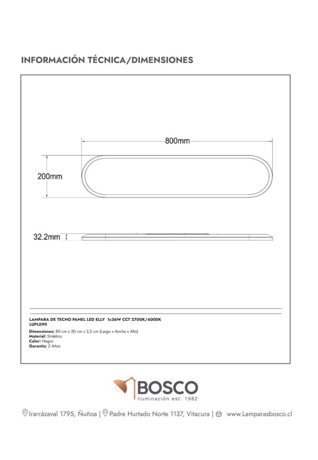 LAMPARA DE TECHO PANEL LED ELLY  1x36W CCT 2700K/4000K-7