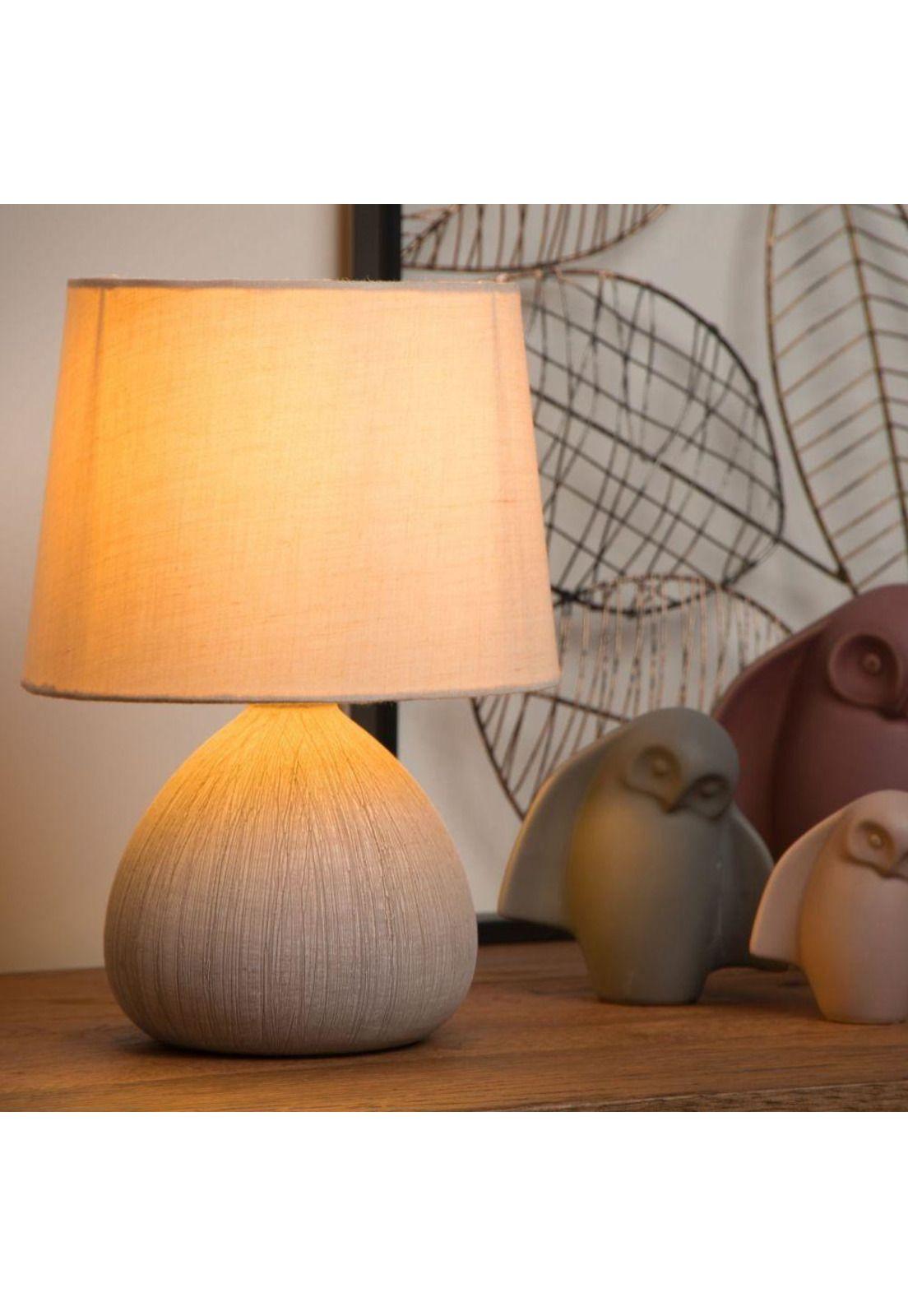 LAMPARA DE MESA RAMZI BEIGE 1xE14-1