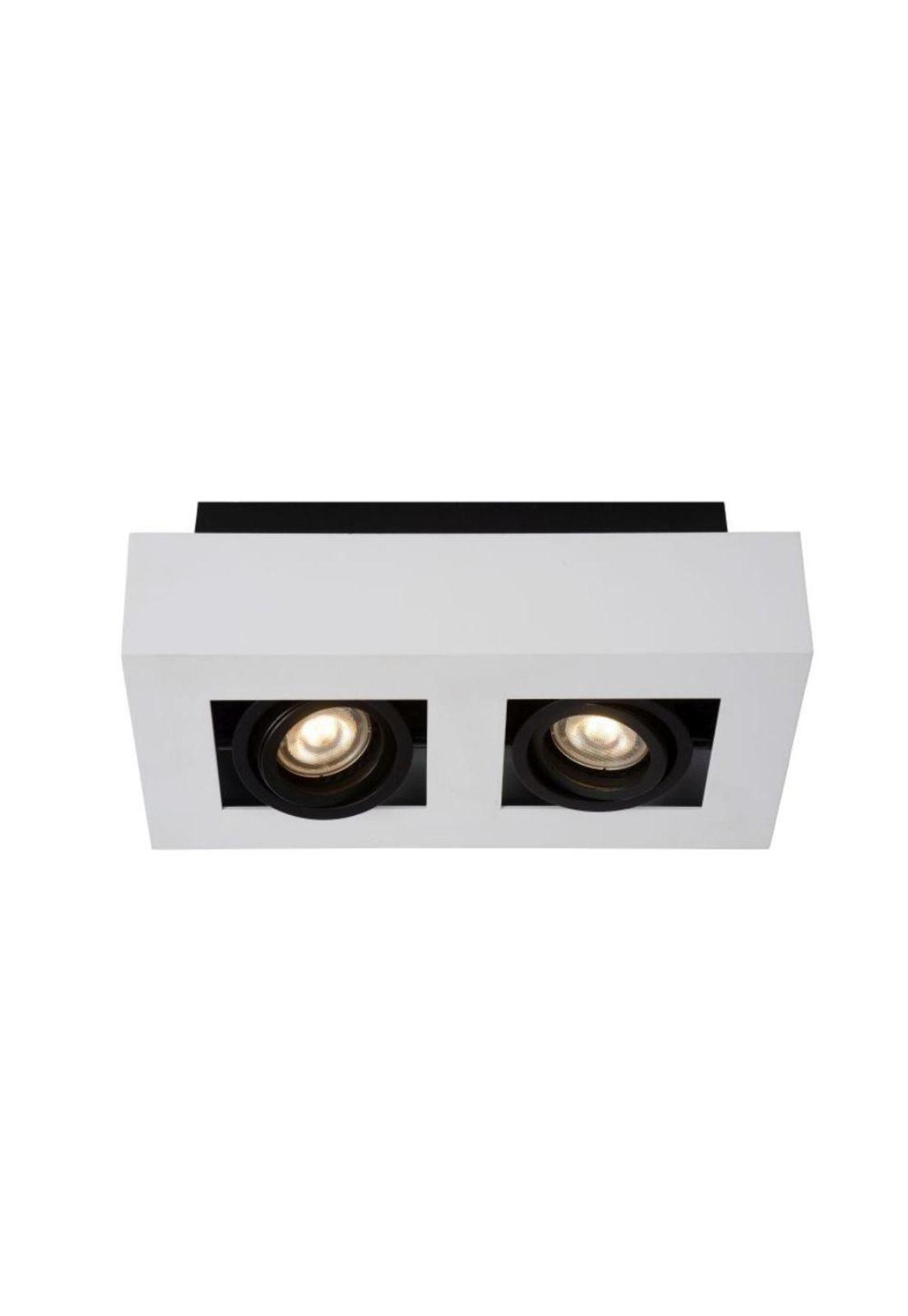 LAMPARA DE TECHO DIRECCIONAL XIRAX BLANCO LED 2xGU10-2