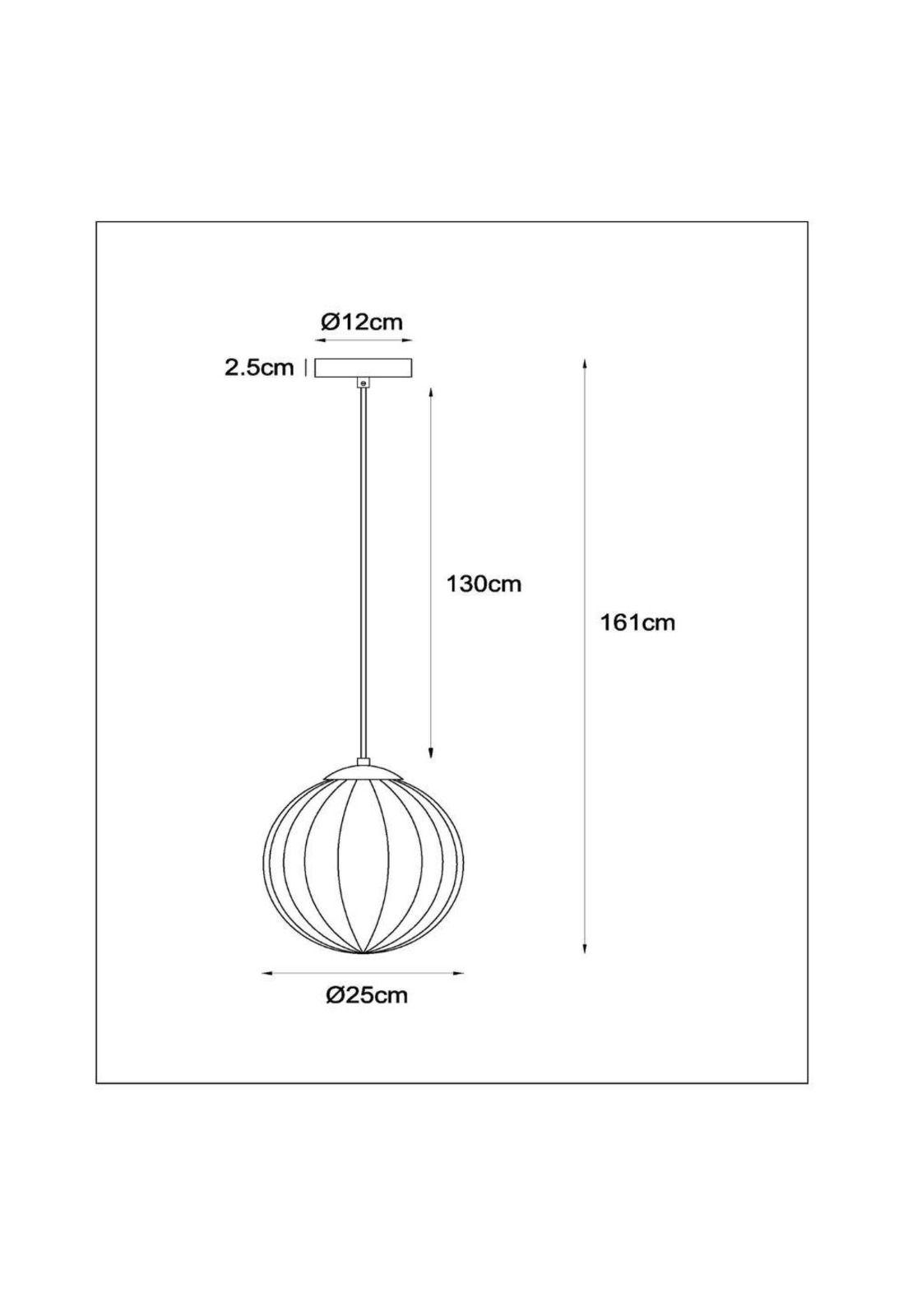 LAMPARA COLGANTE MONSARAZ AMBAR 1xE27 Ø25CM-6