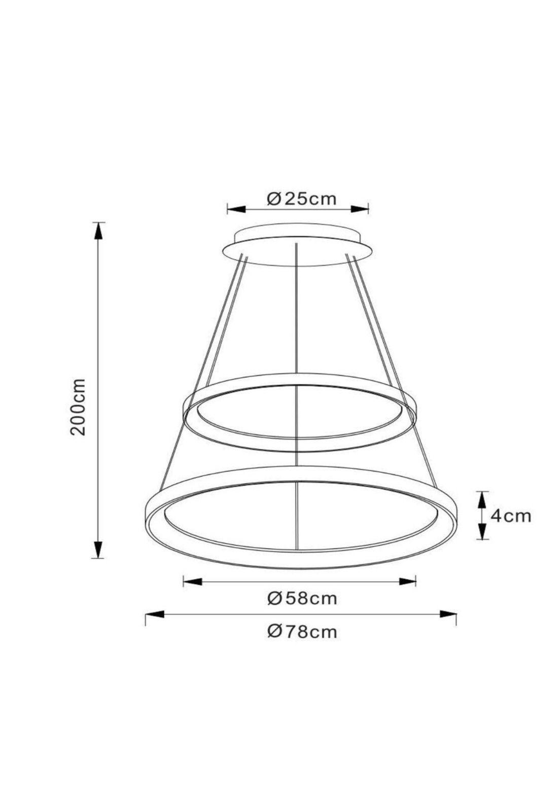 LAMPARA COLGANTE DUO VIDAL DORADO MATE LED Ø78cm-4