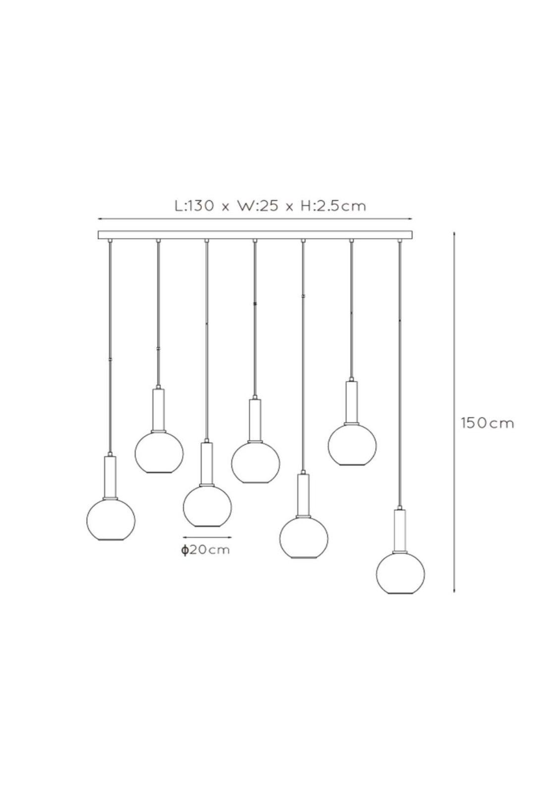 LAMPARA COLGANTE LINEAL MARIUS NEGRO 7XE27-7
