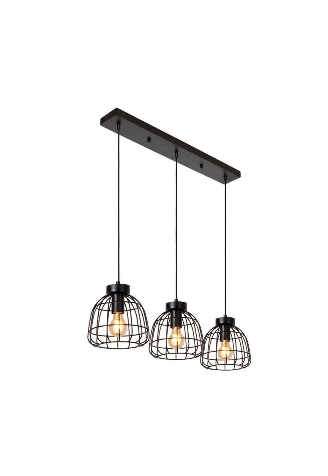 LAMPARA COLGANTE FILOX NEGRO 3XE27-5