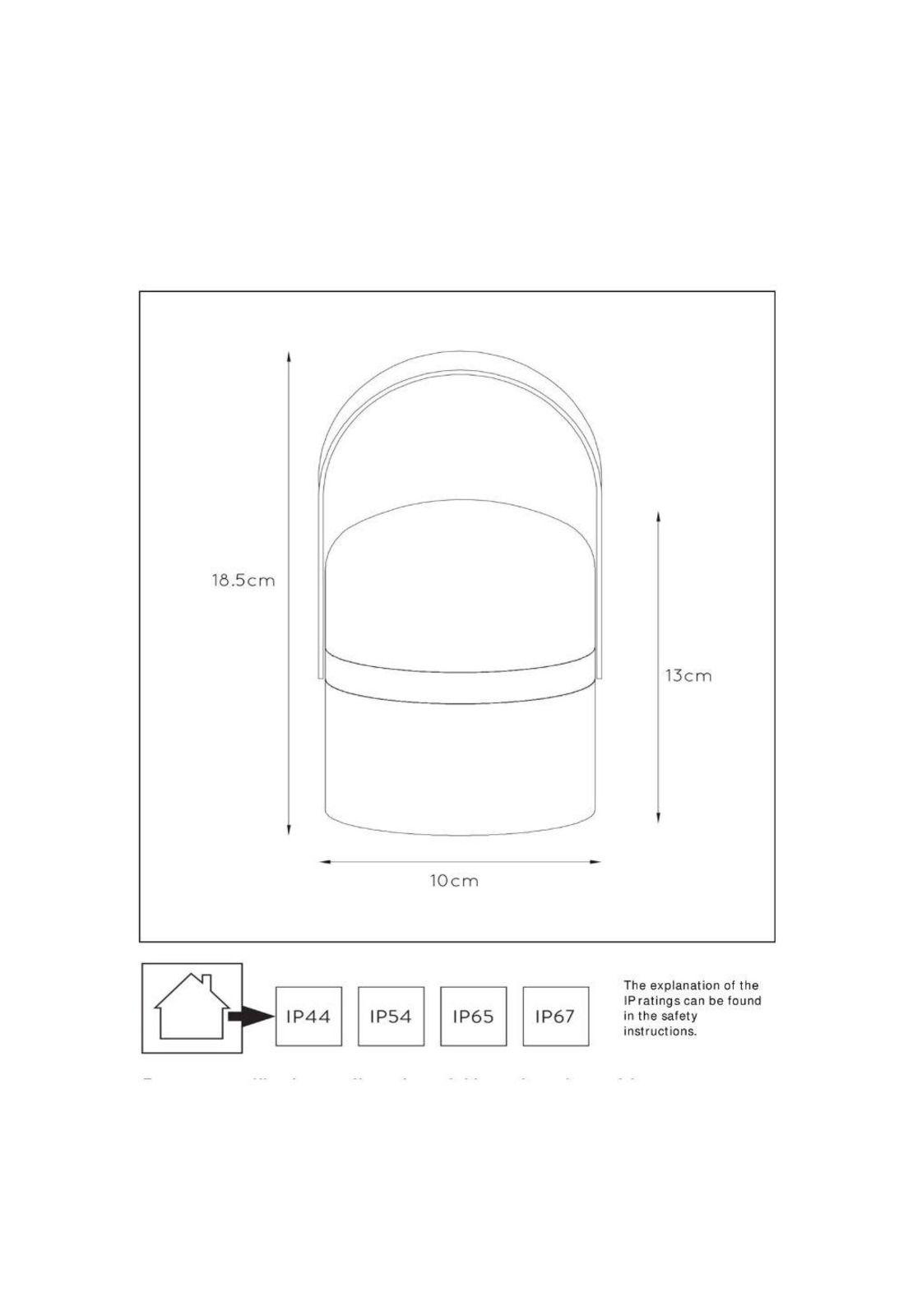 LAMPARA DE MESA MINI JOE LED RECARGABLE NEGRO Ø10CM-4
