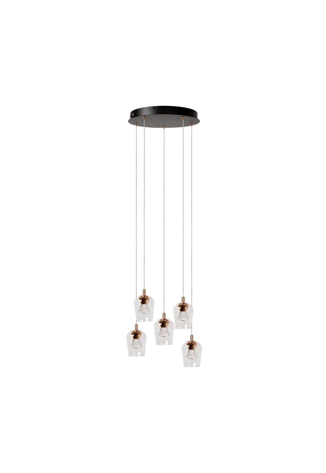 LAMPARA COLGANTE DESNIVEL BERLIANE 5 LUCES LED 2700K-2
