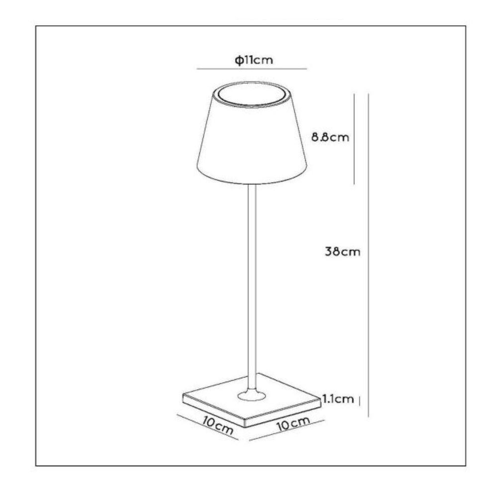 Lámpara de Mesa Justin Outdoor Negro -3
