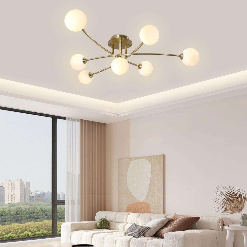 LAMPARA DE TECHO STARS 7XG9 DORADA-1