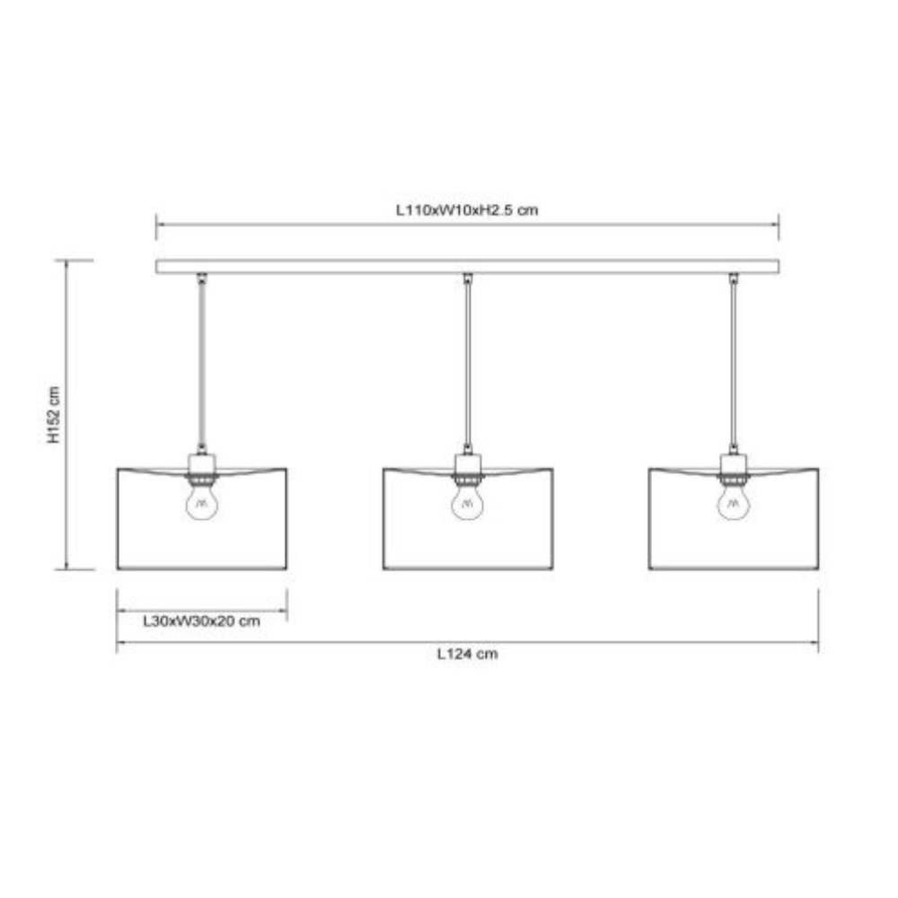 Lámpara Colgante Tanselle 3xE27-4
