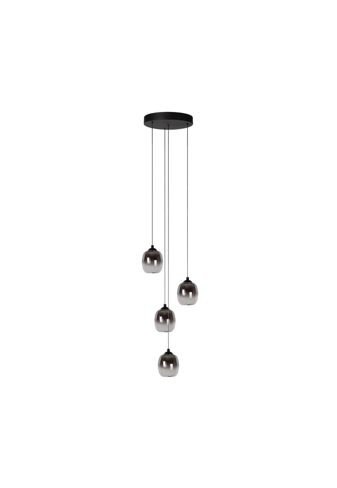 LAMPARA COLGANTE DESNIVEL TAMINO NEGRO 4 LUCES LED 3000K-2