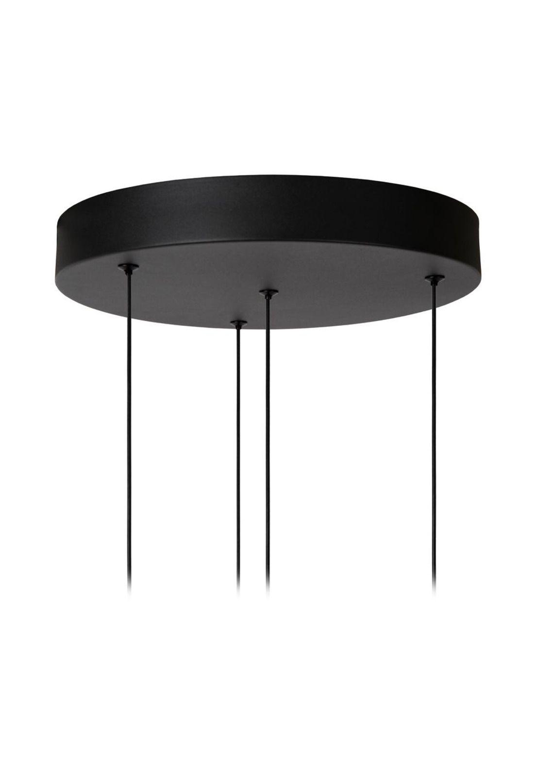 LAMPARA COLGANTE DESNIVEL TAMINO NEGRO 4 LUCES LED 3000K-5