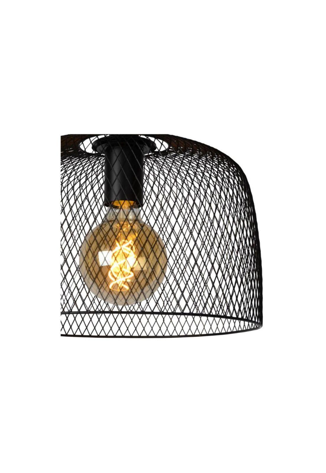 LAMPARA DE TECHO MESH NEGRO 1xE27-2