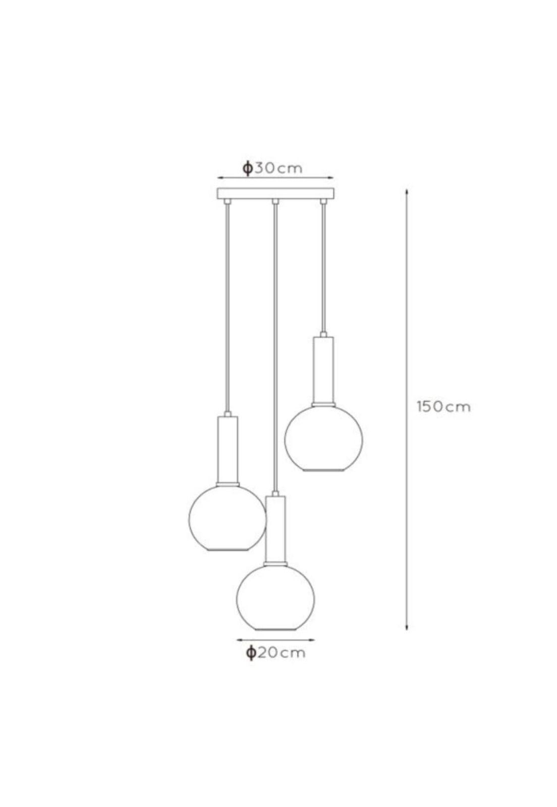 LAMPARA COLGANTE MARIUS NEGRO  Ø 48,5 CM - 3XE27-3