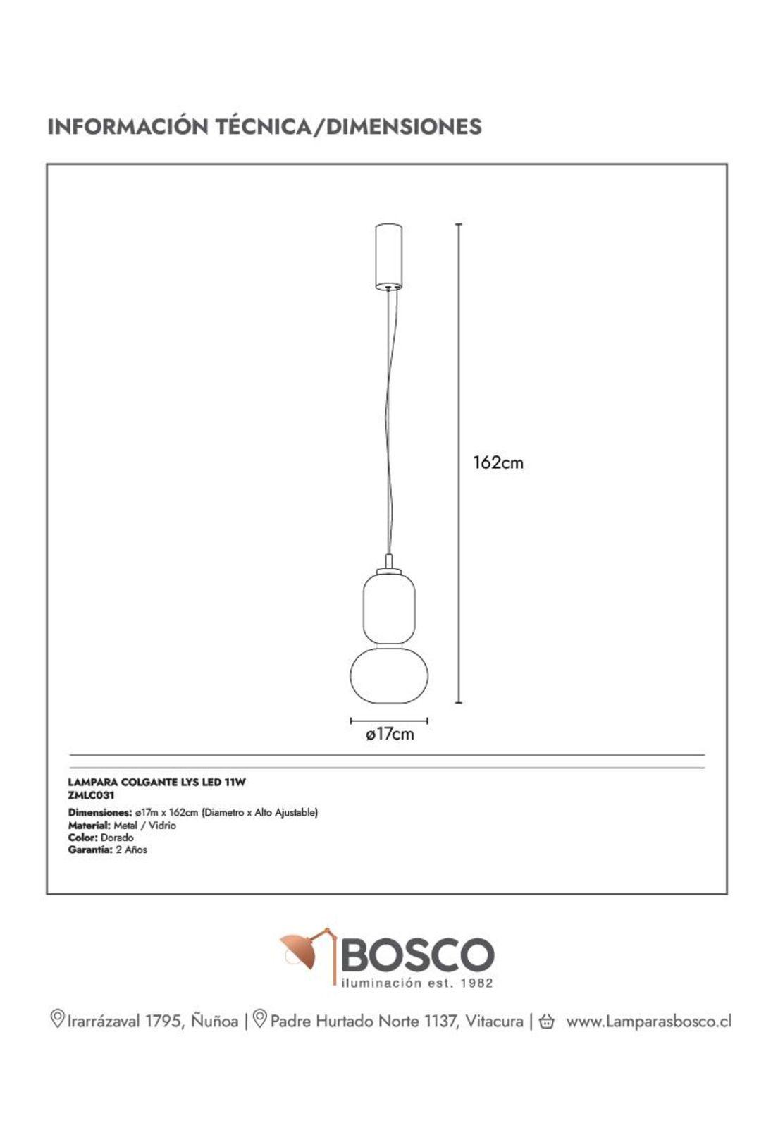 LAMPARA COLGANTE LYS LED 11W-3