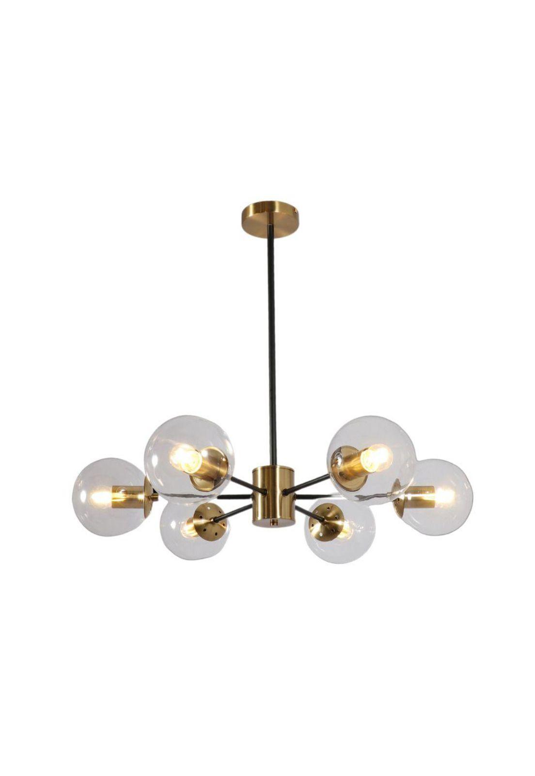 LAMPARA COLGANTE GRACE MIX BRONCE 6 LUCES-0