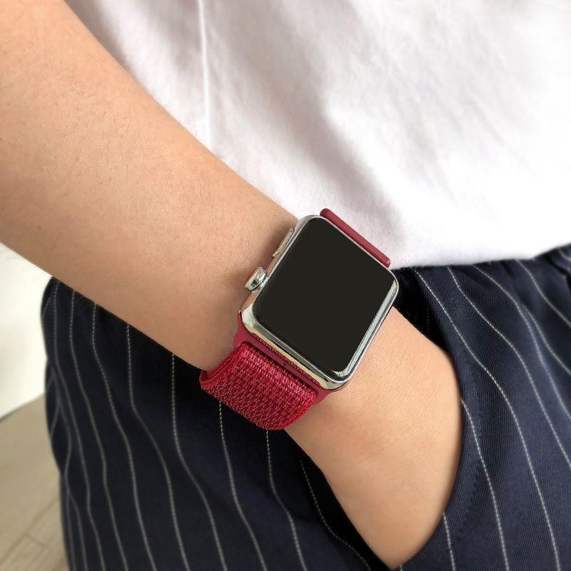 Pulsera Apple Watch  TodoBags Nylon Rosado 42mm 44mm-2