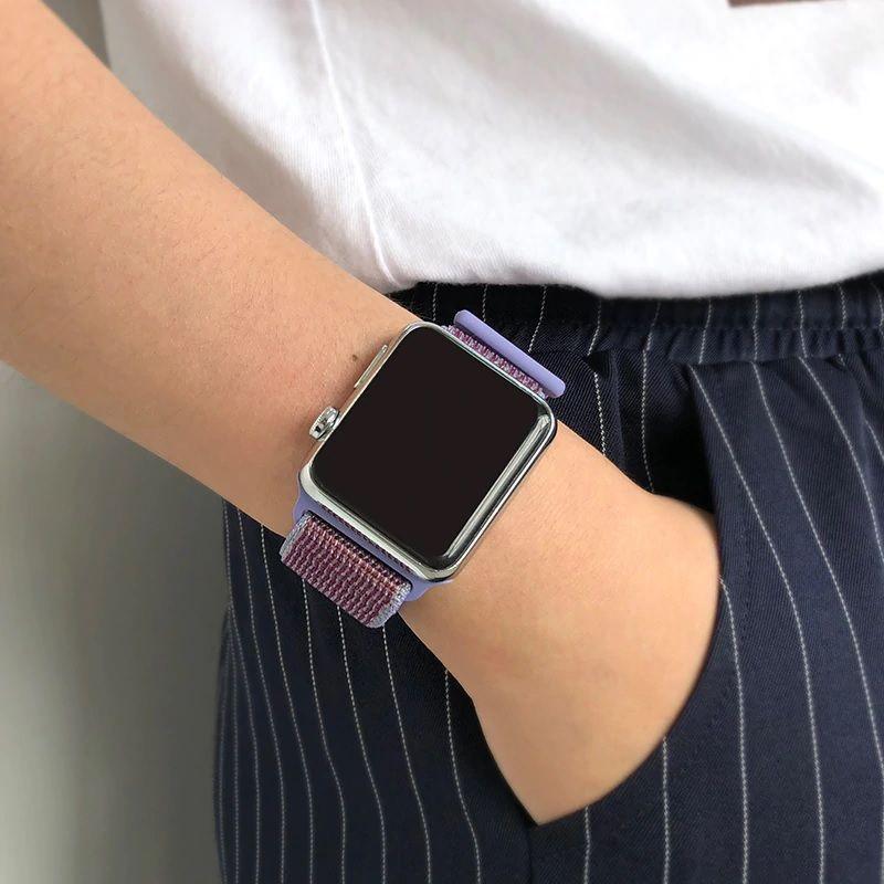 Pulsera Apple Watch  TodoBags Nylon Rosado 42mm 44mm-4