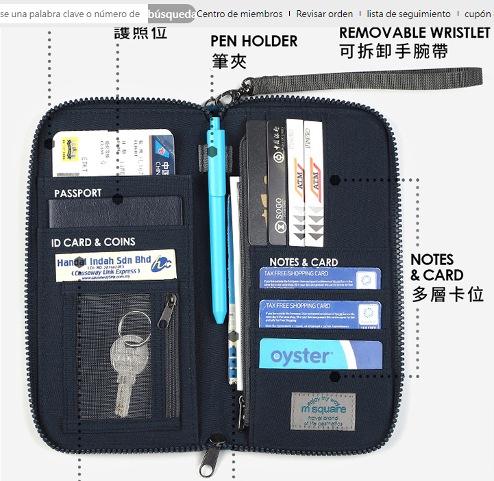 Porta Documentos Todobags Square Camuflaje Azul M-9
