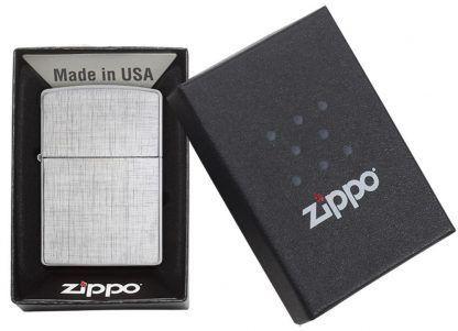 Encendedor Zippo Linen Weave Plata-1