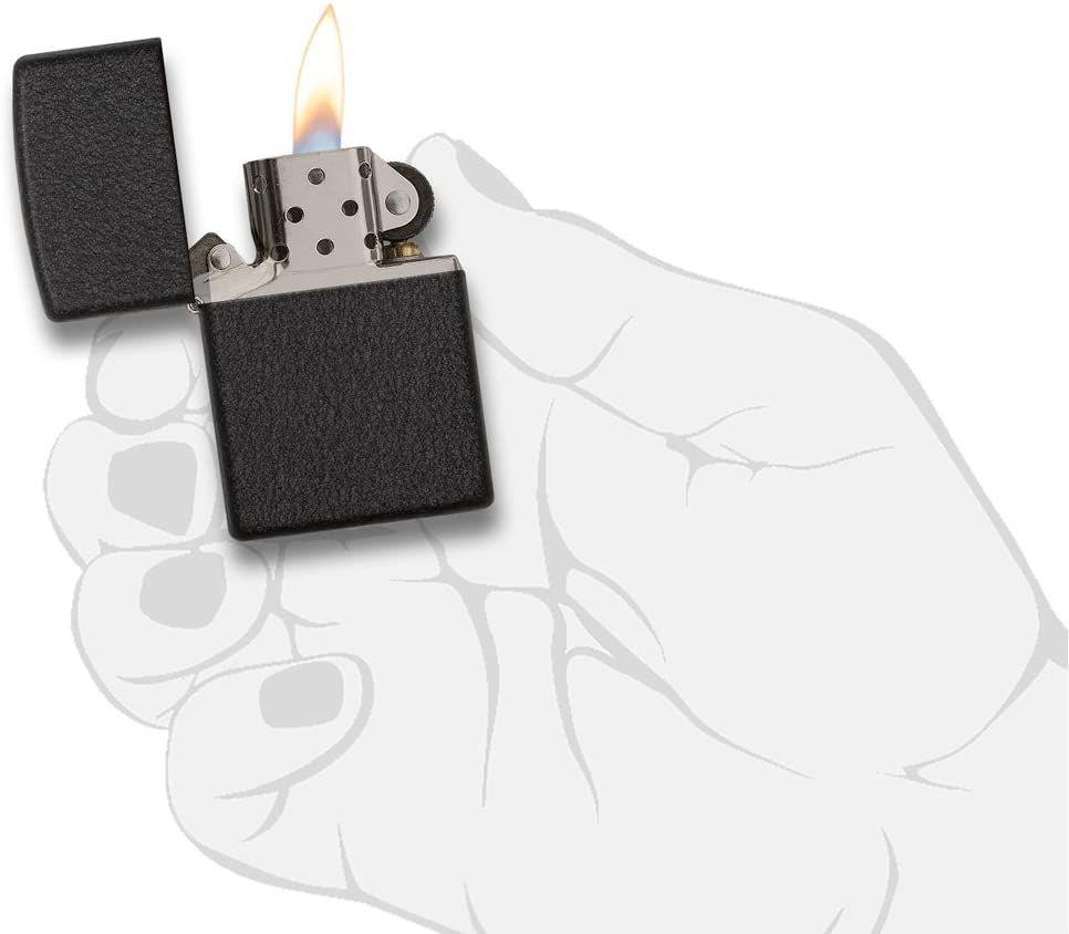 Encendedor Zippo Reg. Black Crackle Negro-3