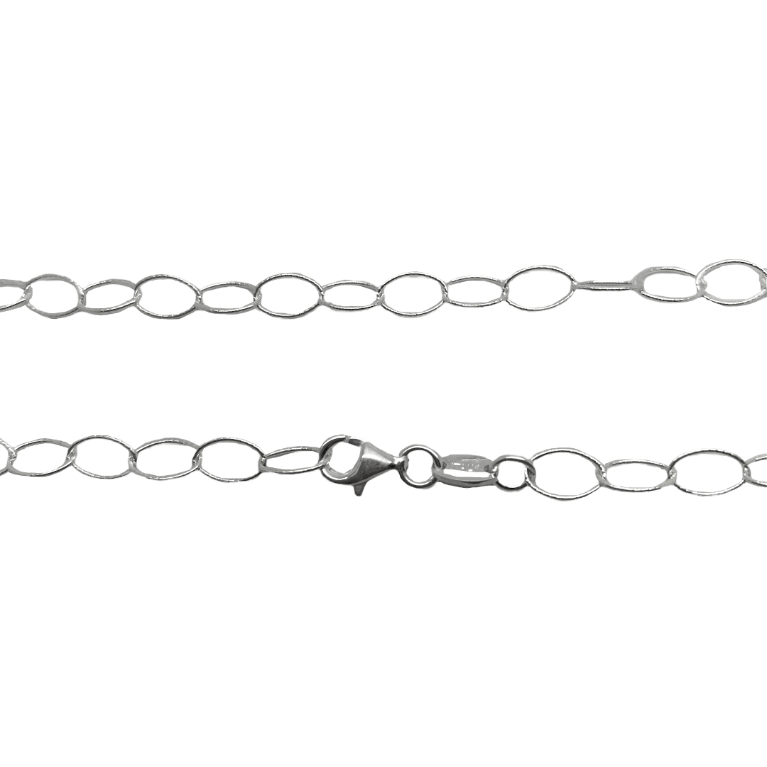 Cadena rolo oval mediana italiana 80cm-0
