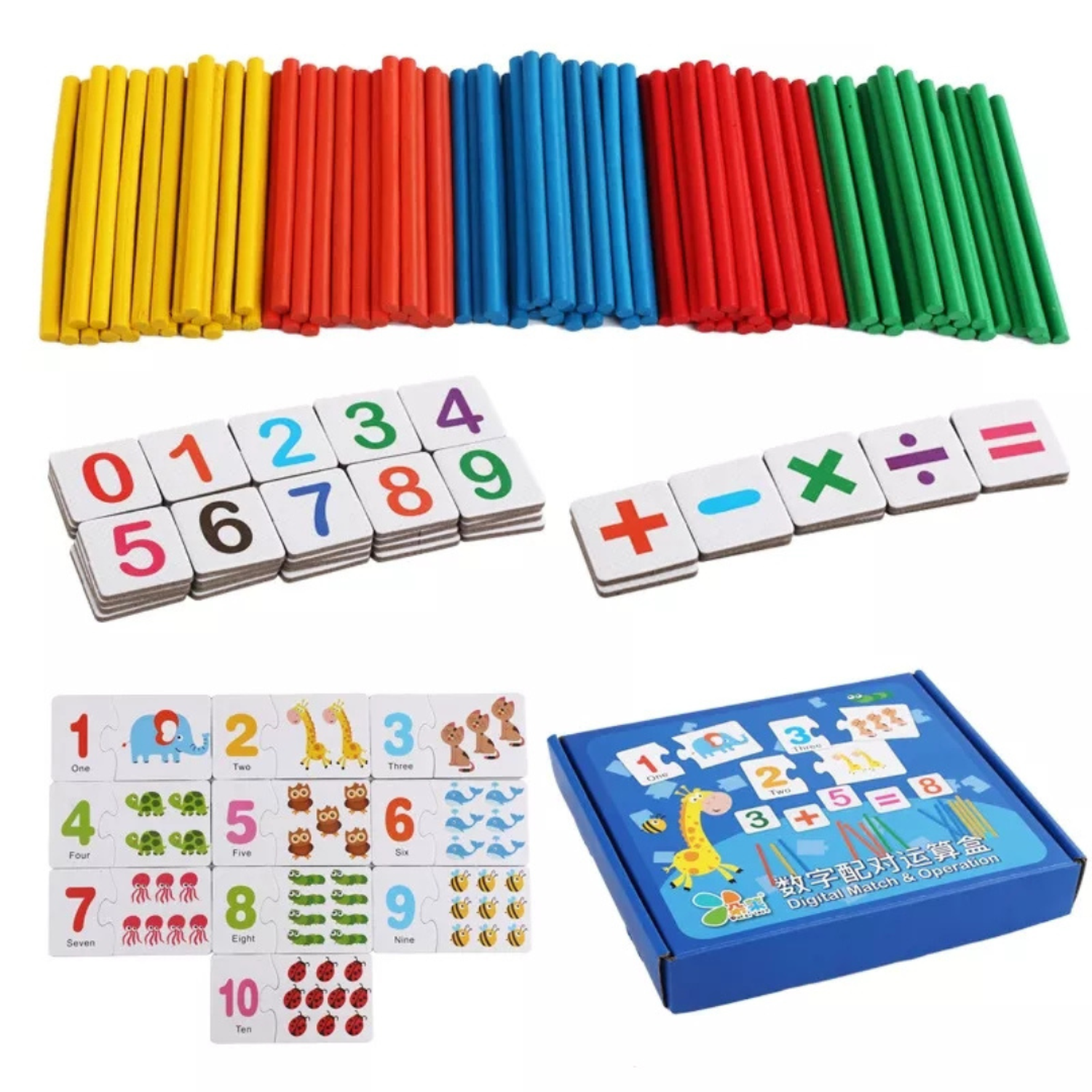 Juego Didáctico Aprender Matemática Sumar Restar Montessori-2